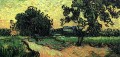 Landschaft mit dem Chateau von Auvers am Sonnenuntergang Vincent van Gogh